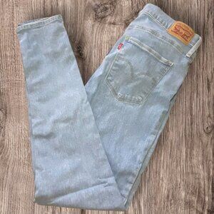 Levis Womens Light Blue 721 High Rise Skinny Jeans Size 30